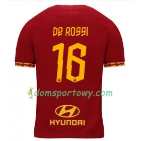 Koszulka AS Roma DE Rossi 16 Domowe Koszulki Piłkarskie 2019-2020 Krótki Rękaw